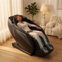 4D Massage Chair: Full Body Zero Gravity Massage Chair Full Body SL Track Chair Massage Black — Lifestyle