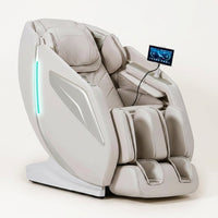 4D Massage Chair Full Body Zero Gravity Heated Recliner with Body Scan, 55" Sl-Track & Stretch, 40 Airbags - Shiatsu, Knead, Foot Rollers, Voice & APP Control, 15 Auto Modes & 9 Techniques (Beige) — Studio Shot