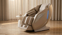 4D Massage Chair Full Body Zero Gravity Heated Recliner with Body Scan, 55" Sl-Track & Stretch, 40 Airbags - Shiatsu, Knead, Foot Rollers, Voice & APP Control, 15 Auto Modes & 9 Techniques (Beige) — Lifestyle