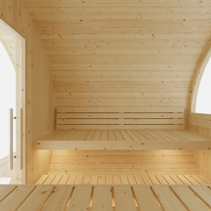Helsinki Finnish Barrel Sauna with Terrace and WiFi Heater - Finnish Sauna Builders