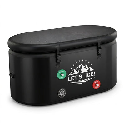 Inflatable Ice Bath Tub Designed for Athletes, 216-Gallon Capacity, Insulated Lid, Water Chiller Compatible