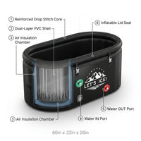 Inflatable Ice Bath Tub for Athletes – 216-Gallon Cold Plunge Tub with Insulated Lid, Full-Body Stretch Design, Insulated & Water Chiller Compatible, Portable for Indoor & Outdoor Recovery — How It Works