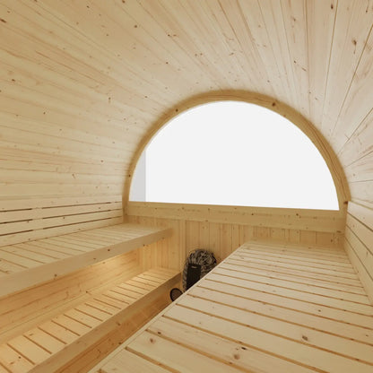Tampere Finnish Barrel Sauna with WiFi Heater - Finnish Sauna Builders