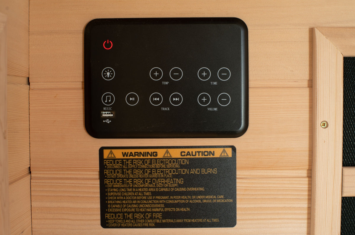 Blisspod | Vienna | Corner Spacious Far Infrared Sauna | Canadian Hemlock Wood | Ultra Low EMF | 12 Heaters | 4-5 Persons