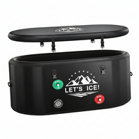 Inflatable Ice Bath Tub Designed for Athletes, 216-Gallon Capacity, Insulated Lid, Water Chiller Compatible
